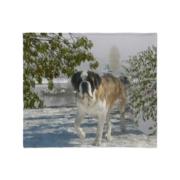 CafePress - Saint Bernard Throw Blanket - Soft Fleece Throw Blanket, 50"x60" for All Ages