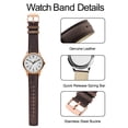 thumbnail image 6 of Retro Genuine Leather Watch Straps,18mm Replacement Watch Band with Stainless Steel Buckle, 6 of 7