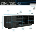 thumbnail image 4 of Techni Mobili Contemporary TV Stand for TV’s up to 70” with Patterned Storage Cabinet and Open Shelving RTA-945TV-BK, 4 of 11