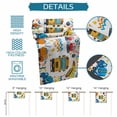thumbnail image 6 of Cartoon Truck Table Runner 120 Inches, Cute Funny Engineering Vehicle Bed Runner Dresser Scarves Tabletop for Indoor Outdoor Parties/Ceremony/Banquet, 13"x 120", 6 of 9