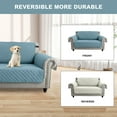 thumbnail image 6 of SHANNA 1/2/3 Seater Quilted Sofa Couch Cover Pad Water Resistant Slipcover Furniture Protector Pet Mat for Kids Dogs Pets（Gray Blue）, 6 of 11