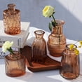 thumbnail image 4 of Set de 20 unidades de cristal ámbar Bud Vases QLOFEI para flores, 4 of 6