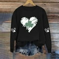 thumbnail image 4 of BEFOKA Basic Long Sleeve Shirts For Women St Patrick'S Day Crew Neck Sweatshirts Irish Shamrock Heart Printed Black Shirts for Women Going Out Tops Fall Blouses 2026 Green Graphic Tops & T-Shirts, 4 of 4