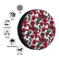 thumbnail image 4 of Fuzoiu Rose Flowers Print Universal Spare Tire Cover with Buckle Strap, Waterproof Wheel Covers for Jeep, Trailer, RV, Truck and All Car-14 inch, 4 of 6