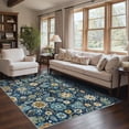 thumbnail image 3 of KUETH 5X7 Vintage Floral Area Rugs Machine Washable Rugs for Living Room, Non Slip Flat Pile Rug with Rubber Backing, Boho Rug for Entryway Bedroom Dining Room Home Office, 3 of 12