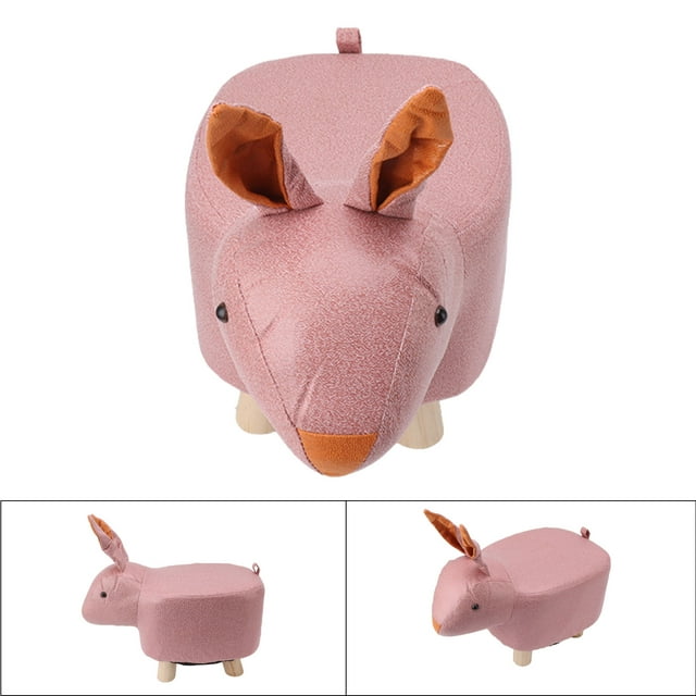 Footrest Stool, Small Padded Stool Cute Animal Footstool With Soft Padded Cushion For Kids And Adults