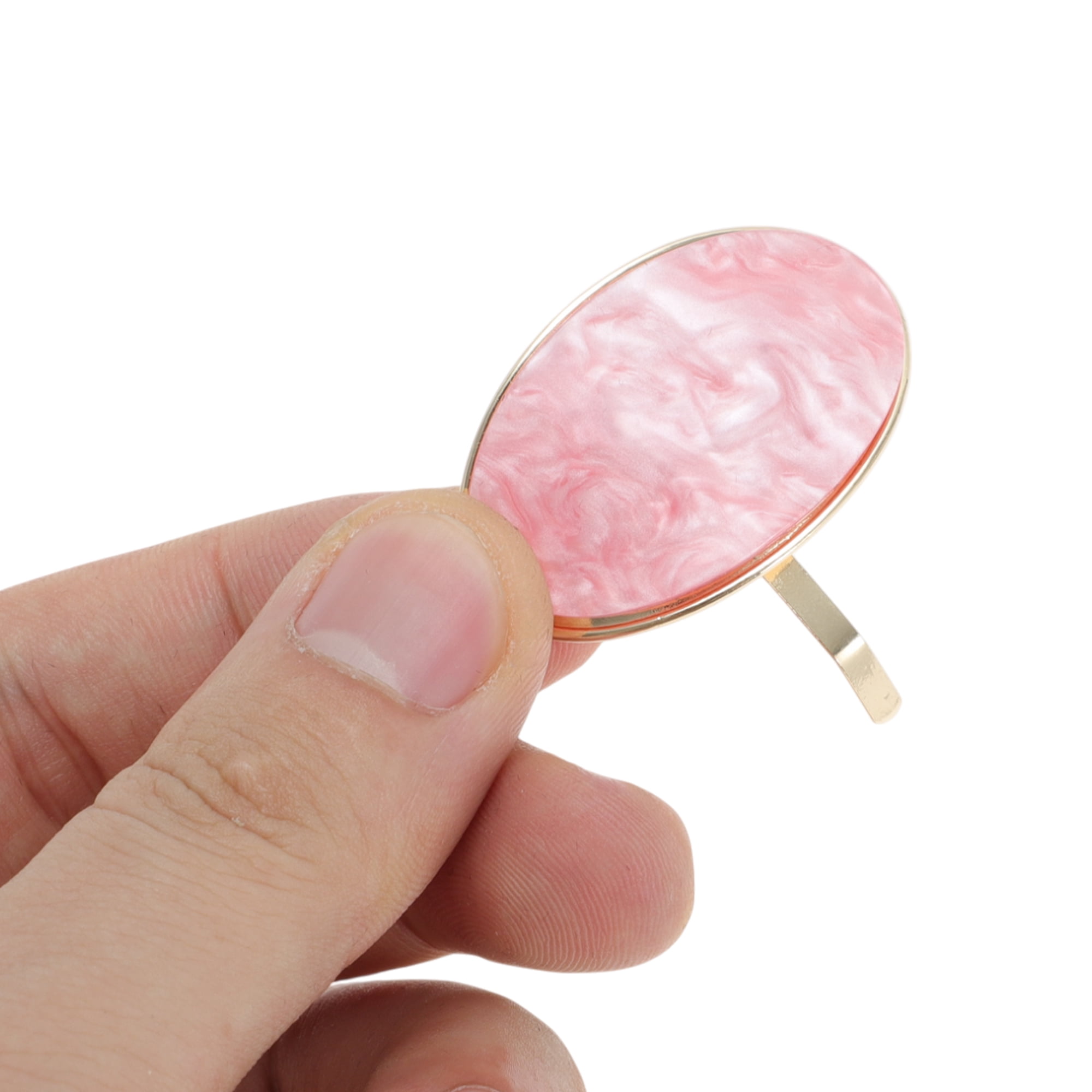 Unique Bargains Stylish Oval Ponytail Buckle Hair Clip for Women 1 Pc Pink