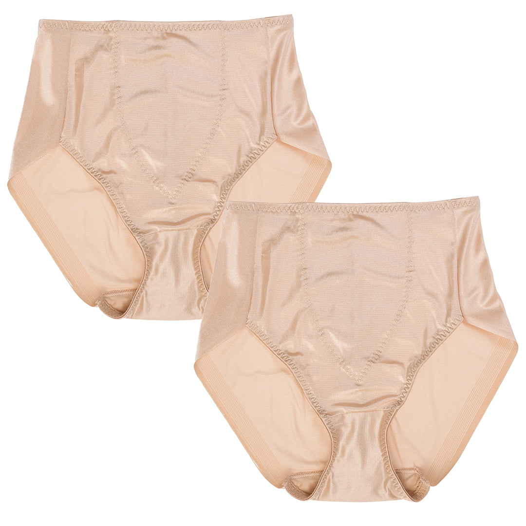 Cupid Light Control Waistline Hi-Cut Panty Brief with Tummy Panel, 2-Pack (Women's)