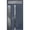Gray Graphite, variant on Front Exterior Prehung Steel Door Cynex 6777 Grey Stainless Inserts Single Modern Painted 32" x 80" 3" Thick 1 Piece Right-hand Outswing
