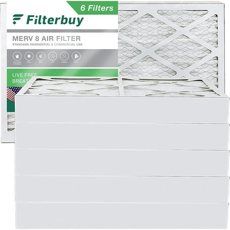 

Filterbuy 12x36x4 MERV 8 Pleated HVAC AC Furnace Air Filters (6-Pack)