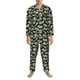 thumbnail image 3 of Balery Dollar Pijama para Hombre de Dos Piezas con Manga Larga, Conjunto de Dormir y Descanso Suave con Bolsillos-Large, 3 of 7