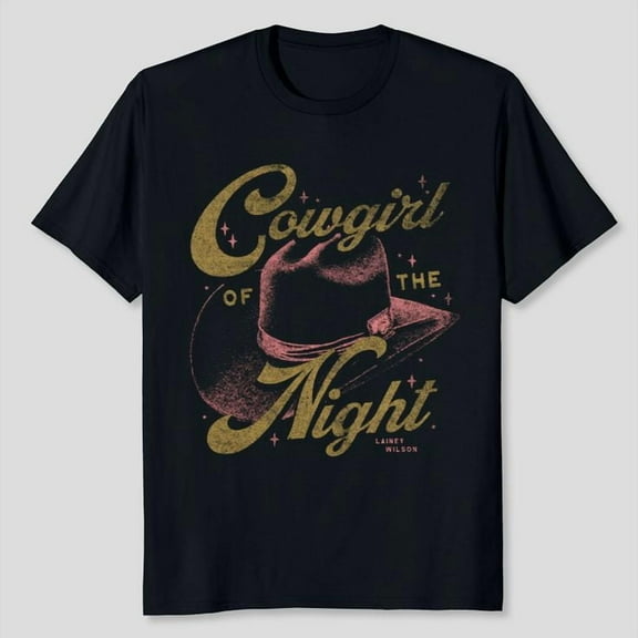 Lainey Wilson Cowgirl of the Night T-Shirt, Sizes S-5XL - Gategoo