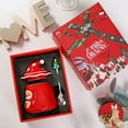 thumbnail image 4 of Daiosportswear Christmas Ceramic Cup,Christmas Mug,Ceramics,with Lid/Spoon,Cute Couple Coffee Cup,Bow Handle,Household,Durable,Generous Capacity,for Hot Chocolate/Coffee,Christmas Parties, 4 of 8