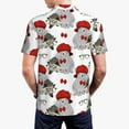 thumbnail image 4 of Balery Rabbit And Hedgehog Printed Men’s Short Sleeve Polo Shirt, Midweight Men's Shirt,Golf Polo shirts -, 4 of 9