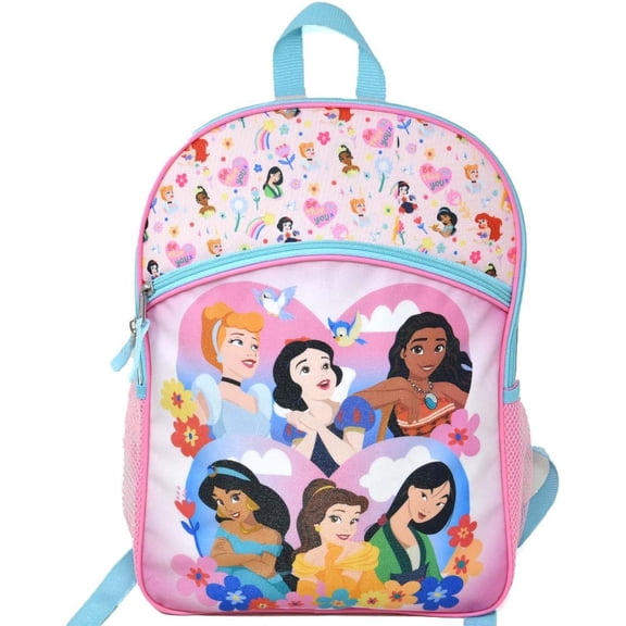 Princess 16" Backpack Bottom Half Moon with 1 Front Pocket