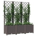 thumbnail image 3 of vidaXL Garden Planter Brown Polypropylene 47.2 x 15.7 x 53.5 in Planters, 3 of 8