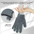 thumbnail image 3 of EvridWear Exfoliating Dual Texture Bath Gloves for Shower, Spa, Massage and Body Scrubs, Dead Skin Cell Remover, Gloves with Hanging Loop (1 Pair Gray Heavy Glove), 3 of 6