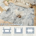 thumbnail image 2 of Living Room Area Rugs - x Abstract Large Soft Indoor Washable Rug Neutral Modern Low Pile Carpet for Bedroom Dining Room Farmhouse Home Office -, 2 of 9