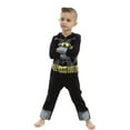 thumbnail image 5 of DC Comics Justice League Batman Infant Baby Boys Zip Up Cosplay Costume Coverall and Cape Newborn to Little Kid, 5 of 5