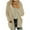 Beige, variant on Homenesgenics Winter Jackets Women with Hood Women Hooded Sweater Coat Winter Warm Wool Zipper Coat Long Sleeve Outwear Green XL
