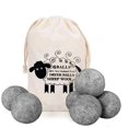 thumbnail image 1 of Pelotas de lana para secadora CCHONGCC, 6 unidades, reutilizables, 7 cm, gris oscuro, 1 of 9