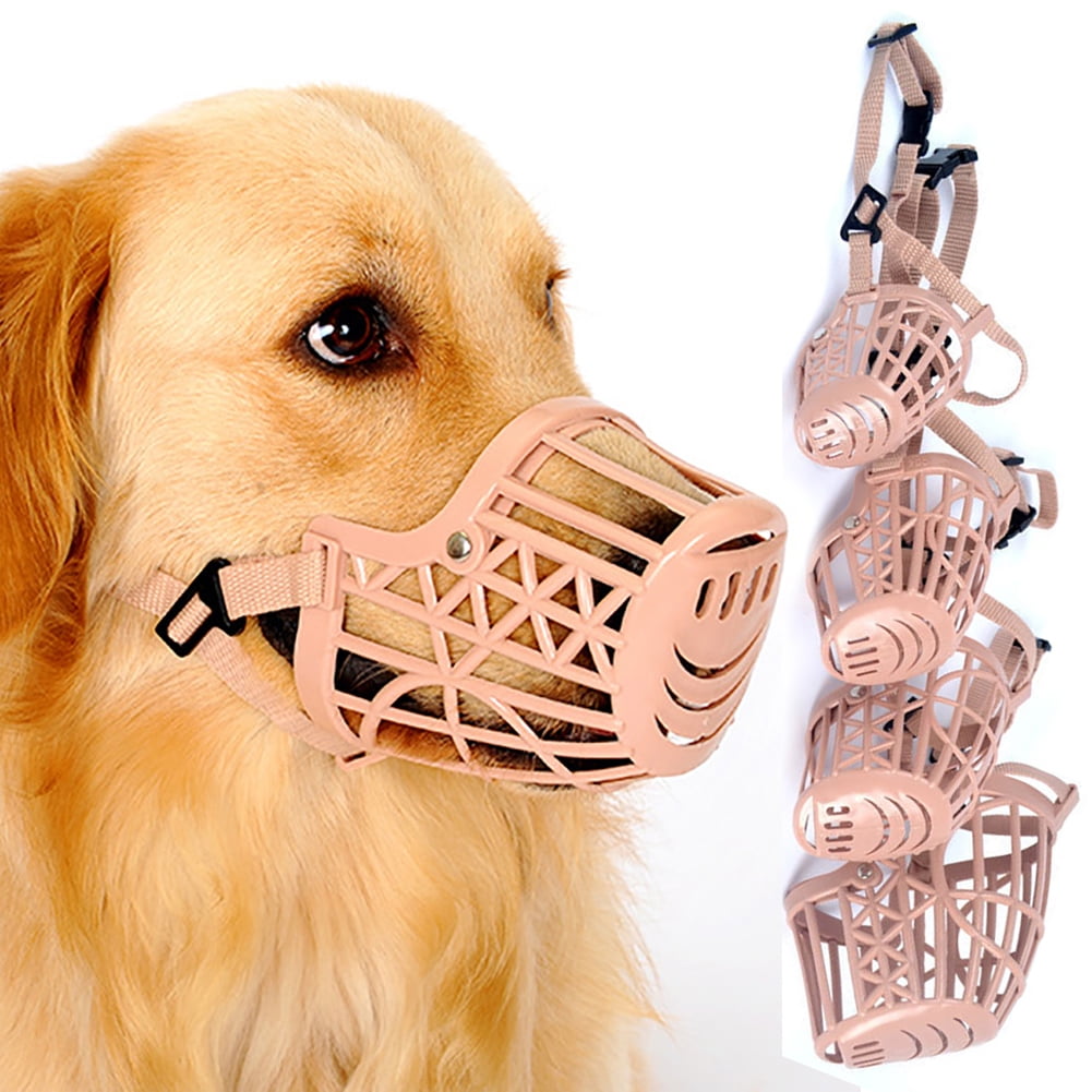 Adjustable Pet Dog No Bite Silicone Basket Muzzle Cage Mouth Mesh Cover 6 Sizes 