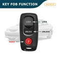 thumbnail image 3 of AKS KEYS New Replacement for Mazda 2003 - 2006 Keyless Entry Remote 3B KPU41846 (2 Pack), 3 of 5