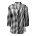 thumbnail image 4 of Easter oversized tshirts for women Fashion Casual Printed Shirts 3/4 Sleeve Button Down Shirts short sleeve shirts for women, 4 of 4