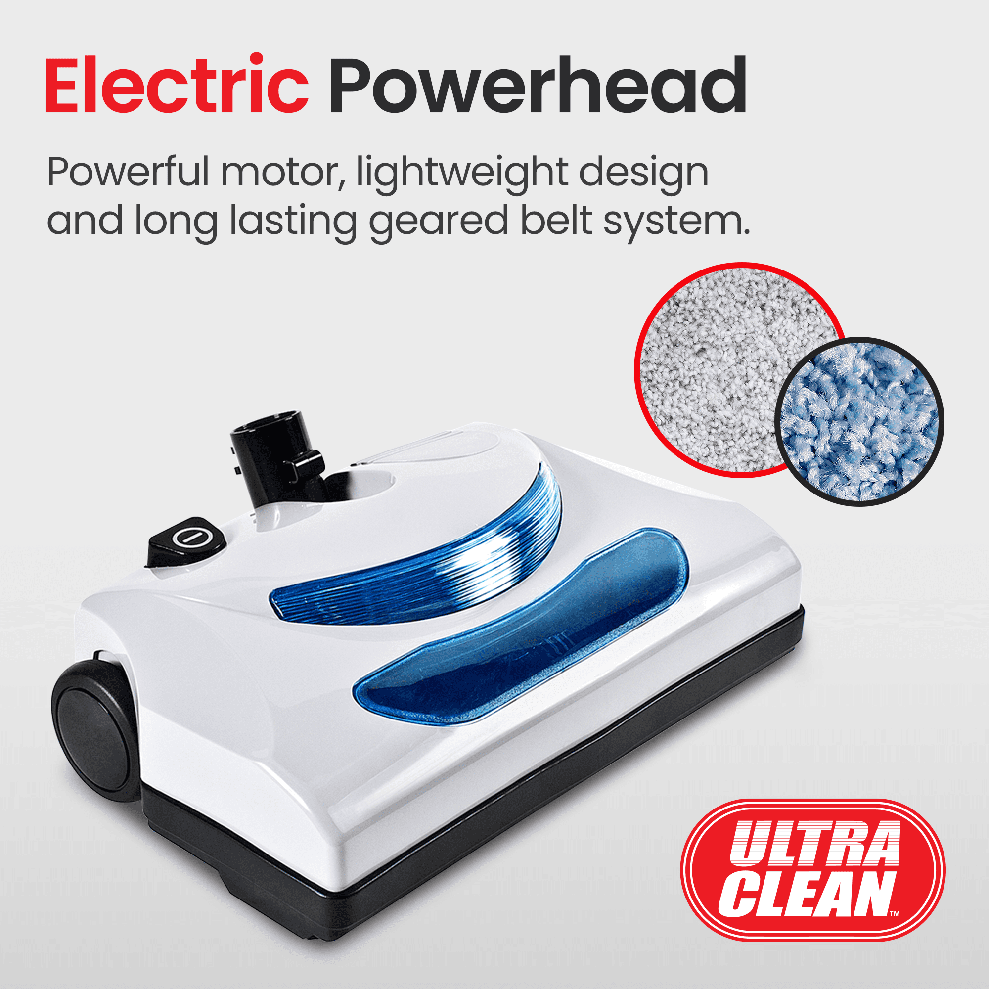 ULTRA CLEAN Central Vacuum Electric Attachment Kit - Dual Voltage 24V / 110V Hose with 3-Way on/Off Switch Handle- Electric Power Nozzle – Set of Chromed Wands (35 ft, White, Pigtail)