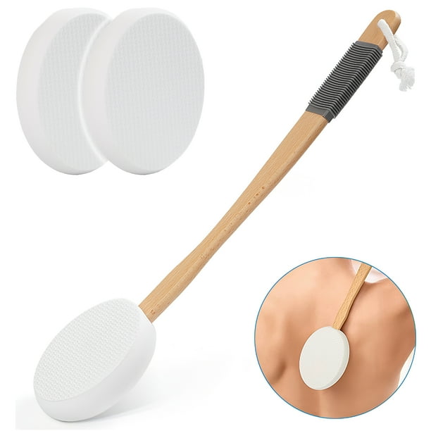 KEKOY Lotion Applicator for Back with 3 Replaceable Pads, Long Handle