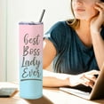 thumbnail image 4 of Best Boss Lady Gifts For Women Boss Gifts 20oz Boss Lady Cup Boss Day Gift for Female Boss Birthday Christmas Farewell Leaving Job Gifts for Women Presents for Boss Lady Skinny Tumbler With Lid Straw, 4 of 6
