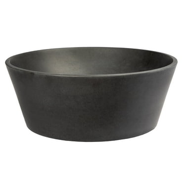 16-in Round Sloped Vessel Sink in Lava Stone
