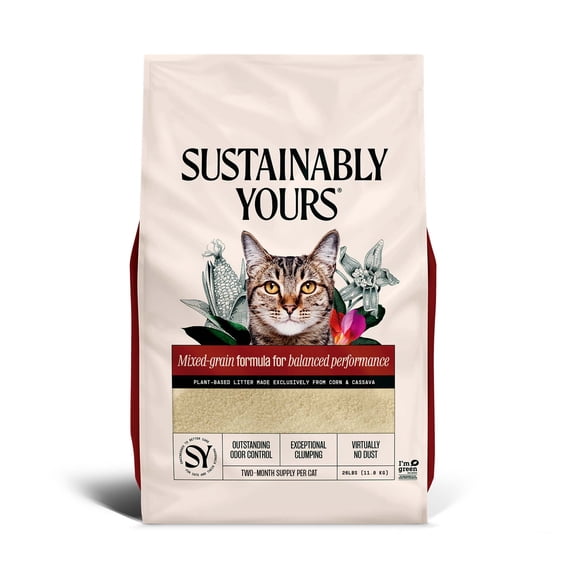 Sustainably Yours Cat Litter Mixed-grain Formula, 26 lbs.