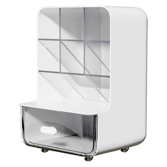 potrochi Makeup Organizer Skincare Organizer with Drawer, Makeup Brush organizer, Cosmetics Storage for skincare, Vanity, Makeup Holder Rack for Vanity Countertop and Bathroom