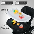 thumbnail image 6 of AILEEKISS Foldable Baby High Chair with Wheels, Adjustable Recline Toddler Eating Chair, Black, 6 of 12