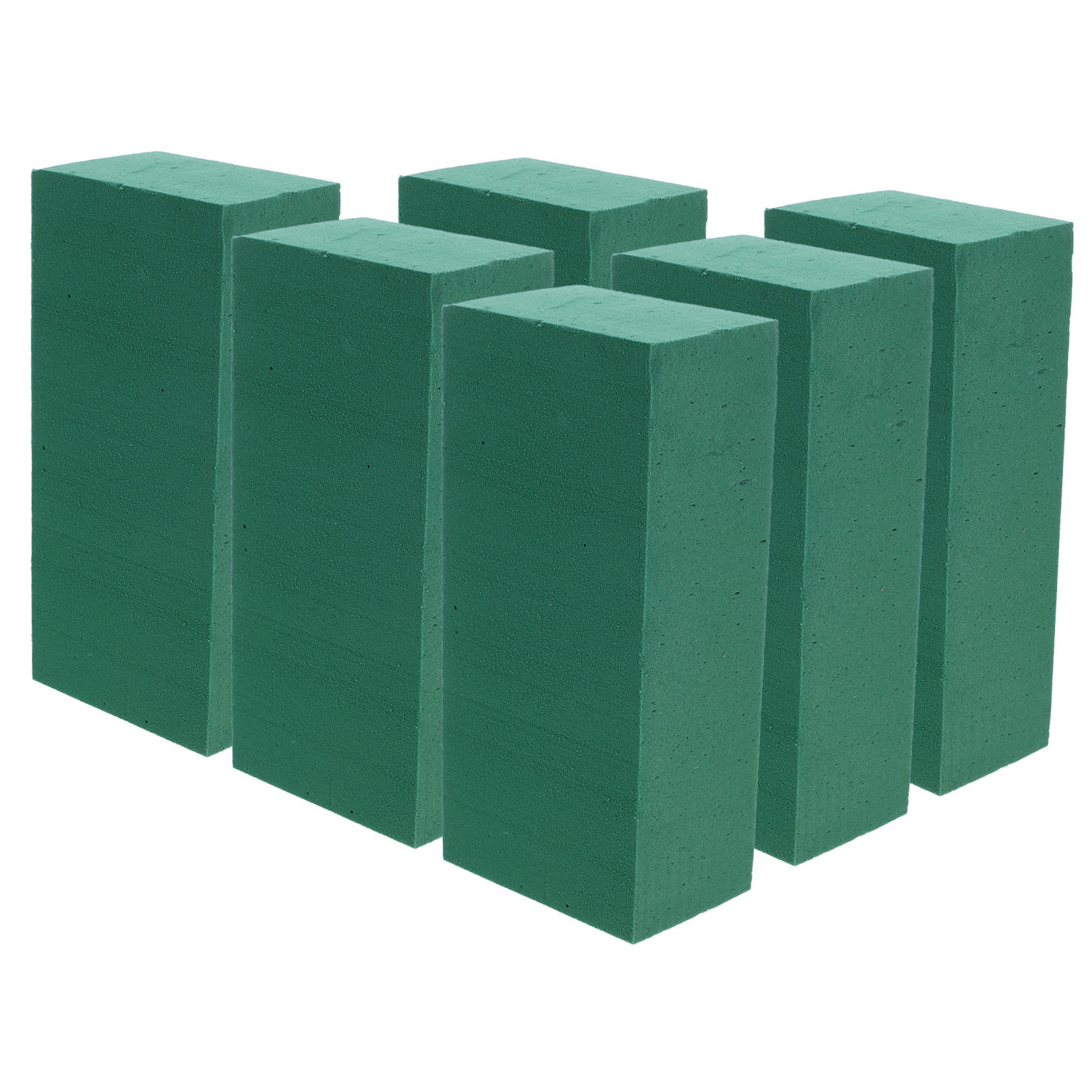 OUNONA 6Pcs Green Flower Mud Base Floral Foam Blocks for Fresh Flower Arrangements and DIY Decor