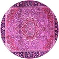 thumbnail image 1 of Ahgly Company Indoor Round Medallion Pink Traditional Area Rugs, 3' Round, 1 of 4