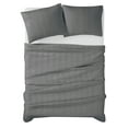 thumbnail image 6 of Cannon Heritage Solid 100% Microfiber Polyester Grey 3-Piece Full/Queen Quilt Set, Solid Casual themed, Adult Bedding, OEKO-TEX Certified, 6 of 9