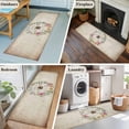 thumbnail image 5 of Spring Daisy 2'x6' Runner Rugs for Hallway Kitchen Bedside Non Slip, Pink Flowers Wreath Leaves Farmhouse Vintage Entryway Rug Runners with Rubber Backing, Long Carpet Runner for Laundry Room, 5 of 8