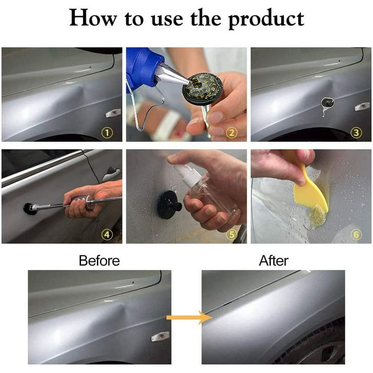 GLISTON PDR Auto Body Dent Repair Tools Dent Puller with Slide Hammer T Bar  Car dent repair kit K05 