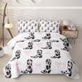 thumbnail image 2 of jejeloiu Pink Bow Cowgirl Boot Quilt Full Kids,Cute Cowgirl Print Full Bedspread Sets,3pcs, 2 of 7