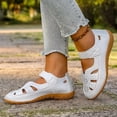 thumbnail image 2 of Gpaecead Women Hollow Out Flat Sandals Closed Toe Breathable Adjustable Ankle Strap Plus Size Shoes Spring Summer Casual Versatile,Silver, 2 of 6