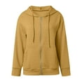 thumbnail image 3 of Women's Lightweight Zippered Hooded Cardigan Jacket Long Sleeve Casual Outerwear Comfortable Loungewear, 3 of 4
