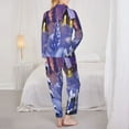 thumbnail image 5 of Kll Christmas Igloo Print Women'S Long Sleeve Pajamas With Pants Sleepwear Loungewear 2 Set-Medium, 5 of 9