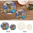 thumbnail image 4 of SKYSONIC 2Pcs Easter Rabbit Flower Egg Pot Holders Trivets, Watercolor Cotton Thread Weave Trivet Heat Resistant Mats Pot Teapot Protection Table Decorative, 4 of 7