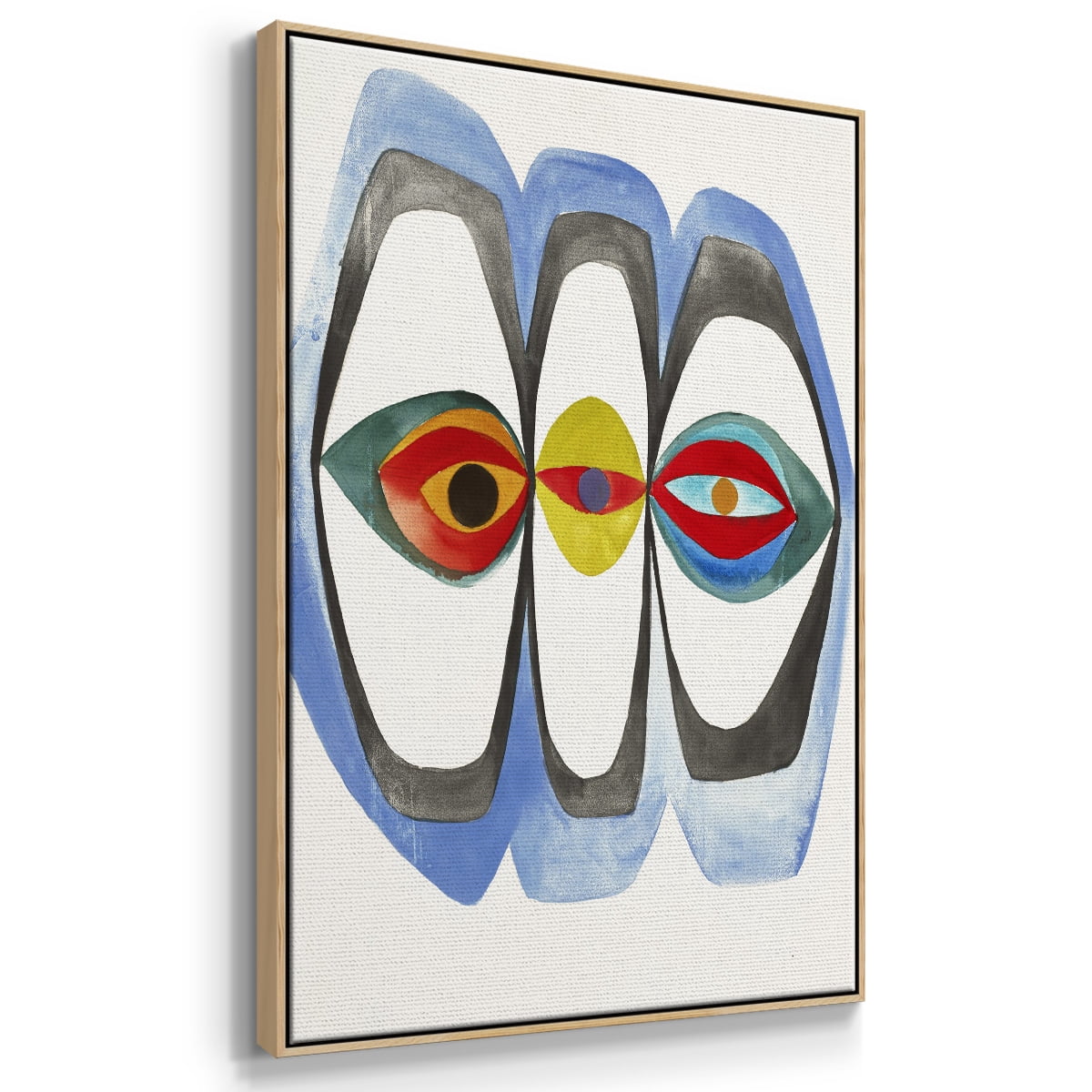 Magic Tricks IV Framed Premium Gallery Wrapped Canvas - Ready to Hang - 25 x 37 - Natural Wood Floating Frame