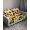 thumbnail image 3 of Vintage Sunflower Sofa Couch Cushion Covers Washable, Removable Stretchable Sectional Couch Covers, Spring Summer Botanical Floral Rustic Slipcovers for L & T Shape Sofa Protector S Size 2 pcs, 3 of 7