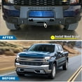 thumbnail image 5 of Front Bumper for 2019-2021 Chevy Silverado 1500 & 22 Silverado LTD (Exclude 19 LD MODEL) Heavy Duty Off-road Steel Bumpers with Bull Bar for 19-21 Silverado 1500 with Sensor Holes & D-rings, 5 of 8