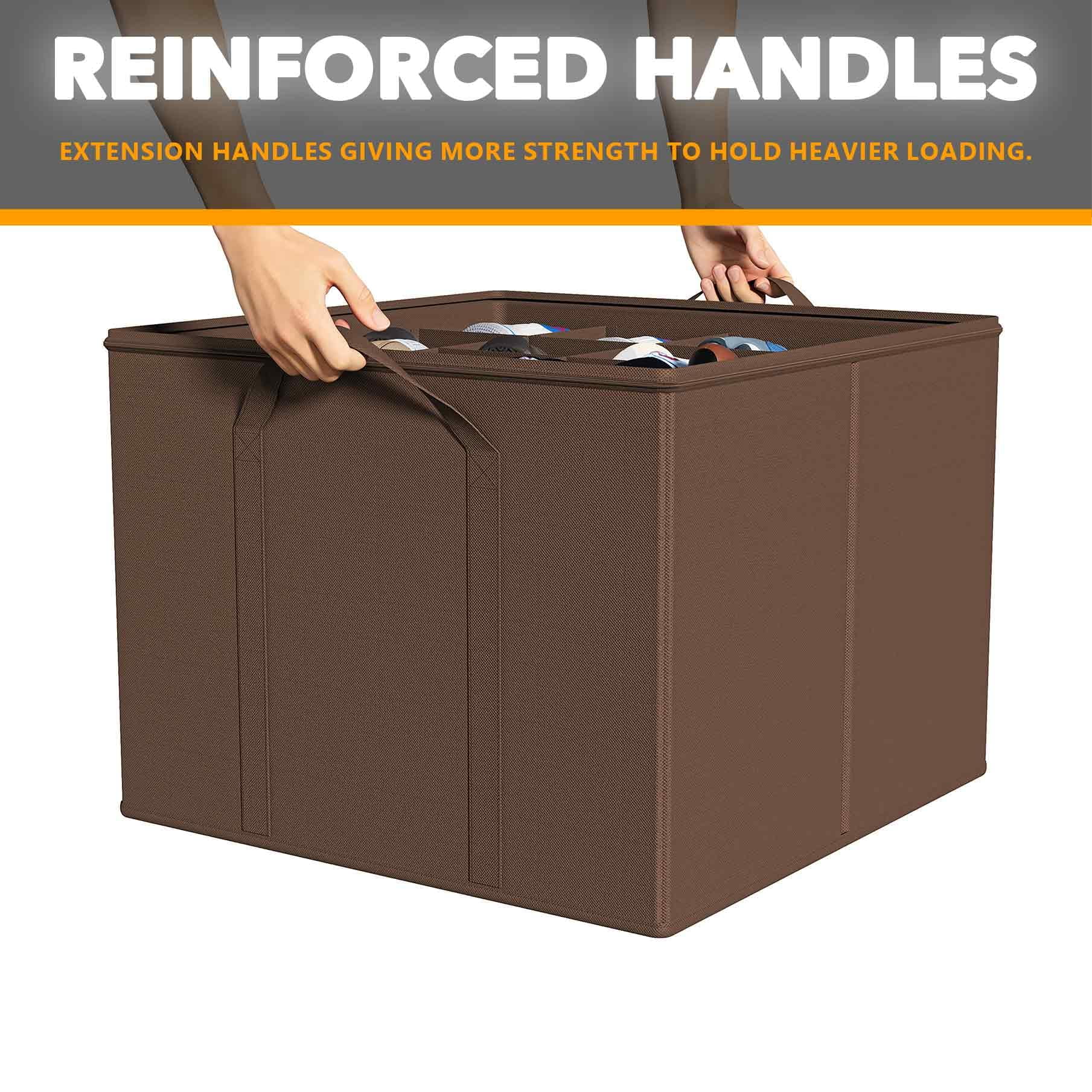 Shoe Organizer for Closet Foldable Shoe Storage Boxes with Adjustable Dividers – for Sneakers Heels