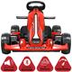 thumbnail image 3 of Montable Eléctrico Go Kart para Niños Largo Ajustable Control Remoto Batería Recargable 12V Luces Sonido Bluetooth Soporta 80 kg - Rojo, 3 of 7